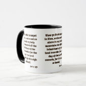 Joel 2:1 KJV Bijbelverse Mok met twee tonen (Voorkant links)