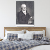 Joel Barlow (1754-1812), gegraveerd door Asher Bro Canvas Afdruk (Insitu (Slaapkamer))