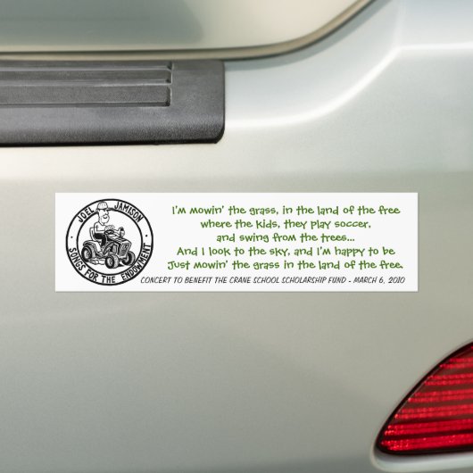 Joel Jamison Bumpersticker (Op auto)