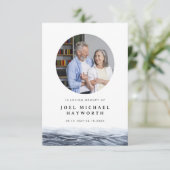 JOEL Minimalist Ocean Water Funeral Kaart (Staand voorkant)