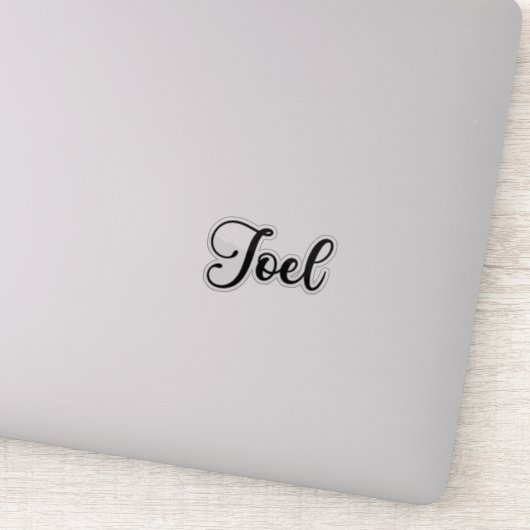 Joel Naam - Handgeschreven kalligrafie Sticker (Detail)