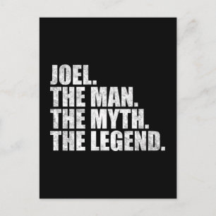 Joel naam, Joel De Man De Mythe De Legende Briefkaart
