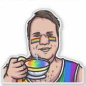 JoeMLyman Rainbow Mok Sticker (Voorkant)