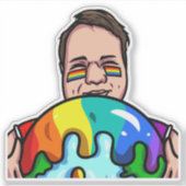 JoeMLyman Rainbow World Sticker (Voorkant)