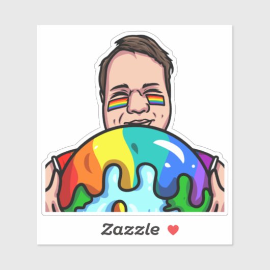 JoeMLyman Rainbow World Sticker (Vel)