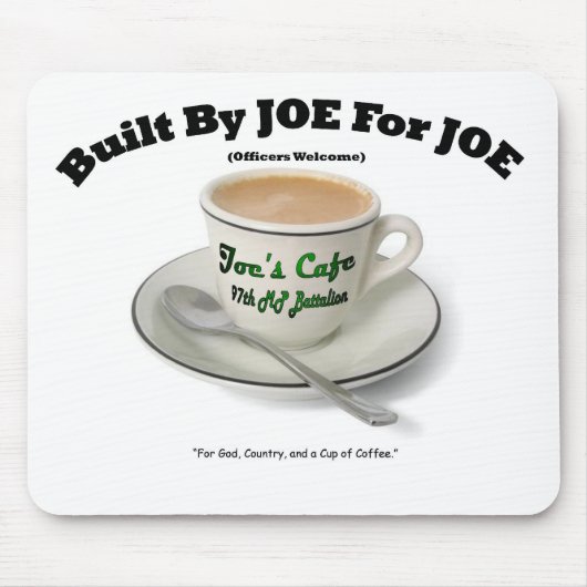 JOE's Cafe Mousepad Muismat (Voorkant)