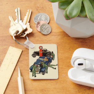 Joe's Full Service Benzinepomp, Ouderwetse Zakelij Sleutelhanger