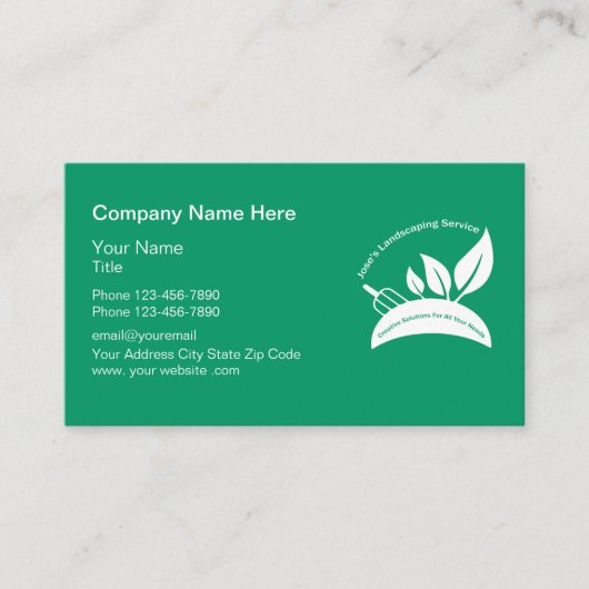 Joes Landscaping Visitekaartje (Voorkant)