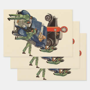 Joe's Volledige Service Tankstation, Oude Zakelijk Inpakpapier Vel