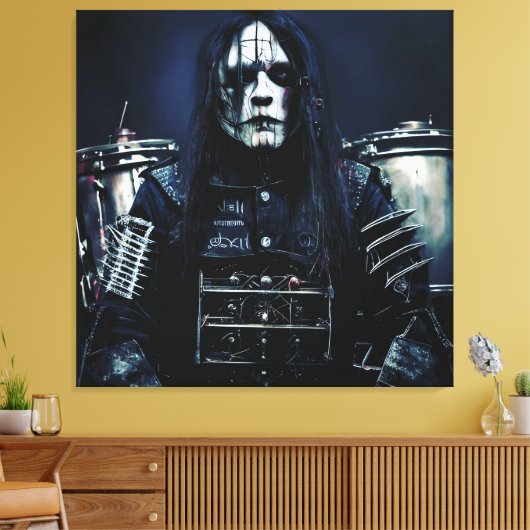 Joey Jordison Custom Frame Canvas Afdruk (Insitu (Woonkamer))