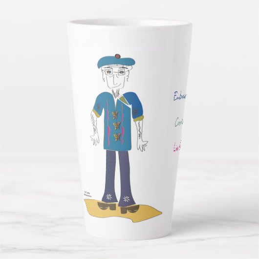 'Joey' - Leef je wijsheid (M) Latte Mok (Voorkant)