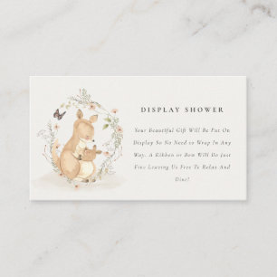 Joey Mama Kangaroo Floral Display Baby shower Informatiekaartje