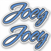 Joey Name blue Aufkleber Sticker Stickerset (Voorkant)