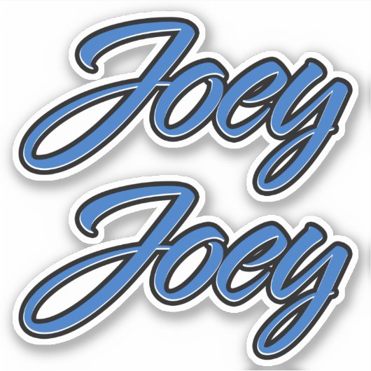Joey Name blue Aufkleber Sticker Stickerset (Voorkant)