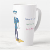 'Joey' - Vivez Votre Sagesse (M) Latte Mug (Angle droit)