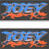 Joey Vorname Name Graffiti Aufkleber Sticker (Voorkant)