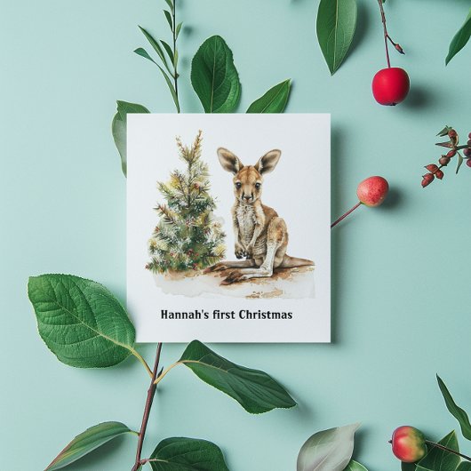 Joey's eerste kerst, gewoonte kaart