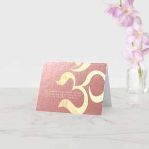 Joga Meditation Instructor Life Coach OM-offertes Kaart