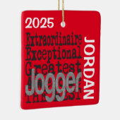 Jogger Extraordinaire CUSTOM Keramisch Ornament (Rechts)