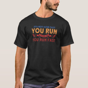 Jogger Half Marathon Retro How Fas T-shirt