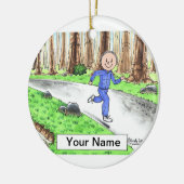 Jogger - Male Keramisch Ornament (Links)