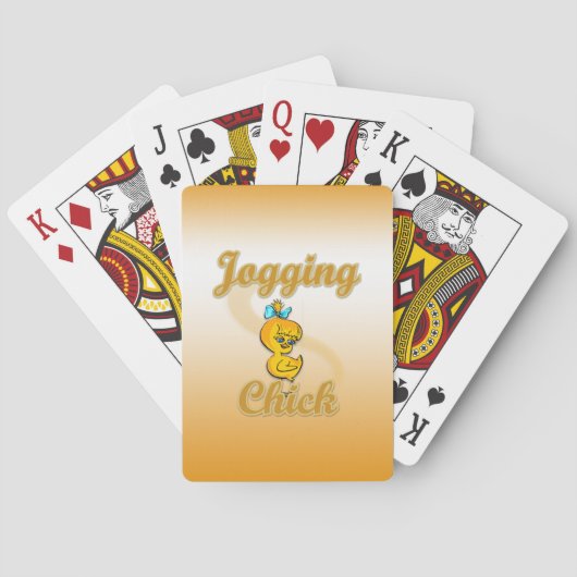 Jogging Chick Pokerkaarten (Achterkant)