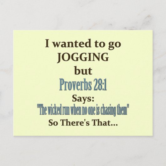 Jogging Humor Briefkaart (Voorkant)