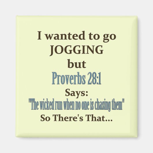 Jogging Humor Magneet (Voorkant)