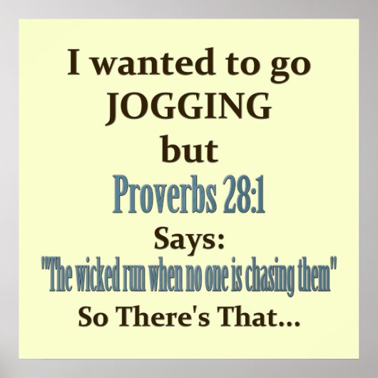 Jogging Humor Poster (Voorkant)