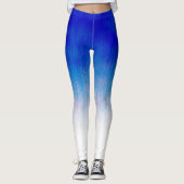 Jogging Royal Blue Ice Rain Design Leggings (Voorkant)
