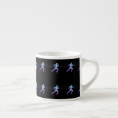 Jogging - Runners Silhouette met hartslag Black Espresso Kop (Rechts)