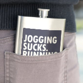 Jogging Sucks. Lopen doet het niet. Flacon (Voorbeeld)