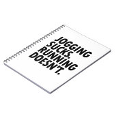 Jogging Sucks. Lopen doet het niet. Notitieboek (Linkerzijde)