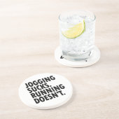 Jogging Sucks. Lopen doet het niet. Zandsteen Onderzetter (Zijkant)