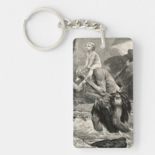 Joh Mogk Christus Saint Christopher Child River Sleutelhanger