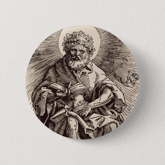 Johan de Doper met het Lam Ronde Button 5,7 Cm (Voorkant)