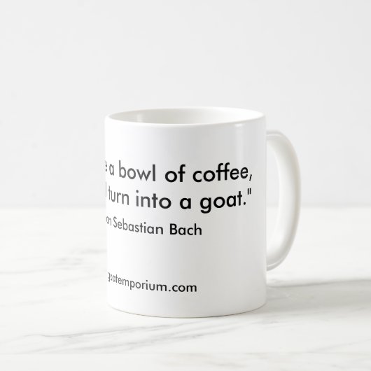 Johan Sebastian Bach's Coffee Mok (Voorkant rechts)