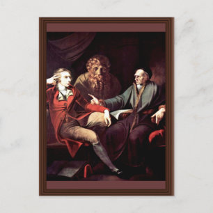 Johann Heinrich Fuseli praat met de Zürich Histo Briefkaart