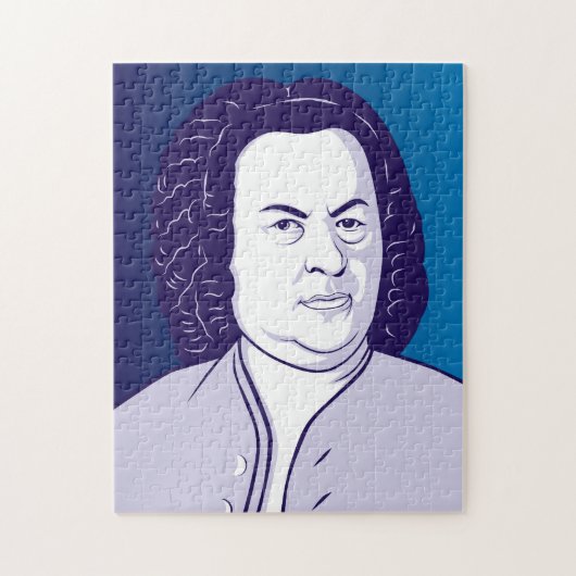 Johann Sebastian Bach als Puzzle Legpuzzel (Verticaal)