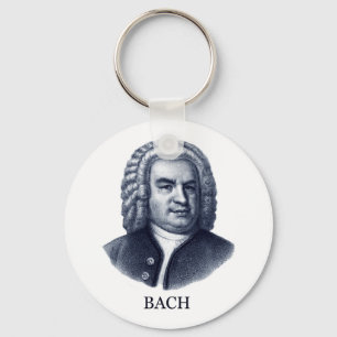Johann Sebastian Bach blauw Sleutelhanger