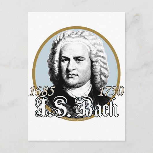 Johann Sebastian Bach Briefkaart (Voorkant)