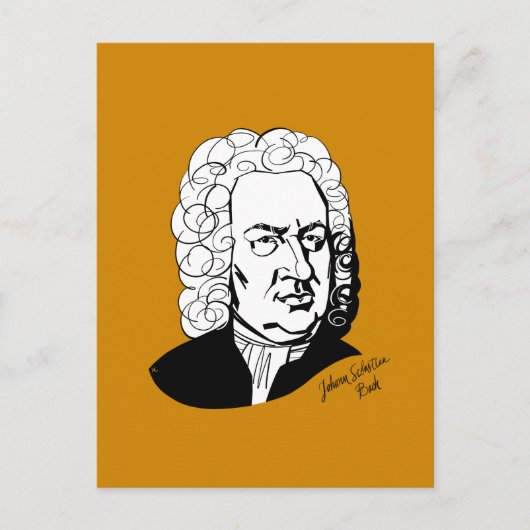 Johann Sebastian Bach Briefkaart (Voorkant)