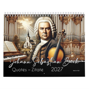 Johann Sebastian Bach Citaten en Portretten 2027 Kalender