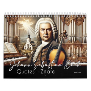 Johann Sebastian Bach citeert en portretten Kalender