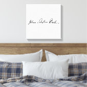 Johann Sebastian Bach handtekening Canvas Afdruk (Insitu (Slaapkamer))