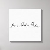 Johann Sebastian Bach handtekening Canvas Afdruk (Voorkant)