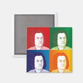 Johann Sebastian Bach Magnet Magneet (Voorkant / Achterkant)