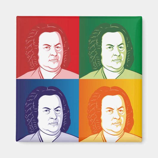 Johann Sebastian Bach Magnet Magneet (Voorkant)