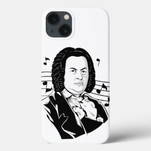 Johann Sebastian Bach Portrait en Bust met notitie iPhone 13 Hoesje