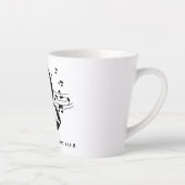 Johann Sebastian Bach Portrait en Bust met notitie Latte Mok (Rechts)